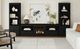 Elements International Rosalie Black 82" TV Console with Fireplace Insert -1