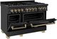 ZLINE Autograph Edition 48" Black Stainless Steel Pro Style Dual Fuel Range-4