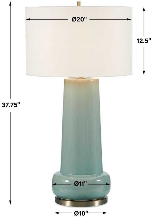 Uttermost® Claudin Aqua Blue Table Lamp-3