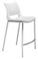 Zuo® Ace White and Silver Set of 2 Counter Chairs-0