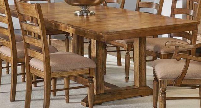 A-America® Bennett Smoky Quartz Trestle Table-0