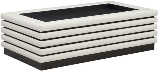 Meridian Furniture Rory Cream/Black Rectangular Coffee Table-0