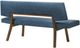 Armen Living Channell Blue/Walnut Upholstered Dining Bench-4