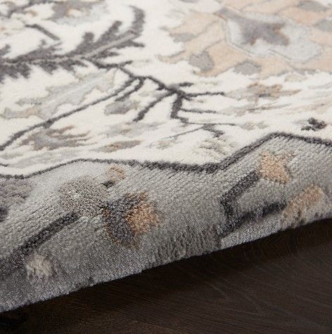 Nourison Home™ Elation Ivory Gray 5'x7' Style 1 Area Rug-4
