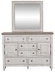 Liberty Furniture Heartland Antique White/Tobacco Dresser and Mirror-0
