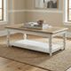 Liberty Furniture Turnberry Park Toasted Oat Rectangular Cocktail Table with Washed White Base-1