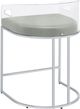 Coaster® Thermosolis 2-Piece Grey/Chrome Acrylic Back Counter Stools-4