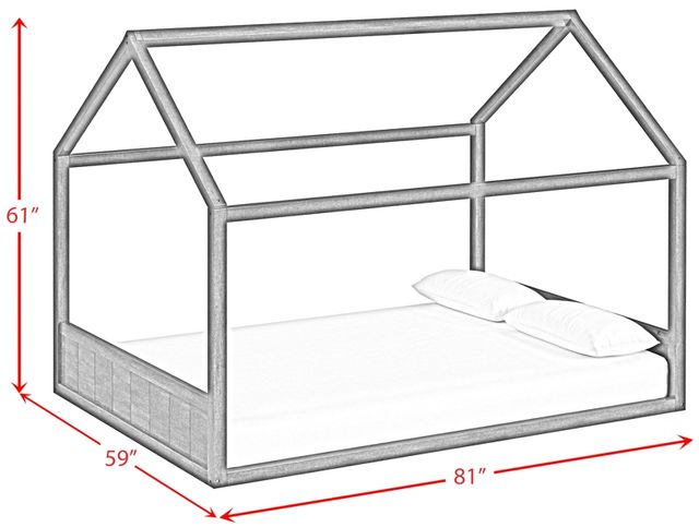 Elements International Sami Gray Youth Full Bed-2