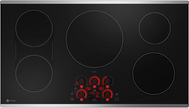 GE Profile™ 36" Stainless Steel on Black Induction Cooktop-1