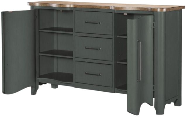 Legacy Classic Vintage Market Barnwood Oak/Mallard Green Chest-3