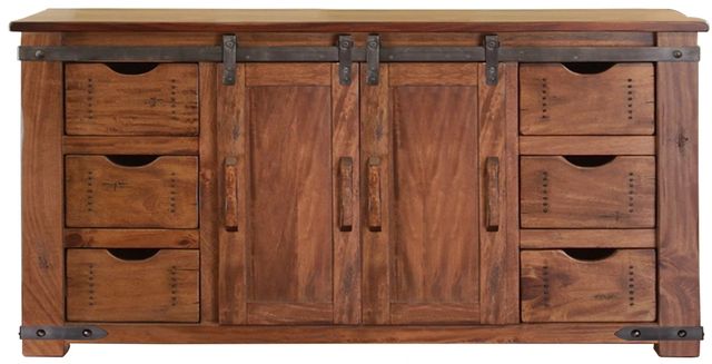 International Furniture Direct Parota Brown TV Stand-0
