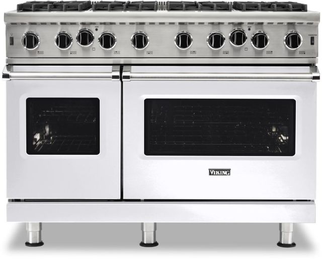 Viking® 5 Series 48" White Freestanding Liquid Propane Range-0