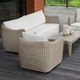 Uttermost® Sunset Oatmeal/Oyster White Fabric/Wicker Outdoor Swivel Lounge Chair-2