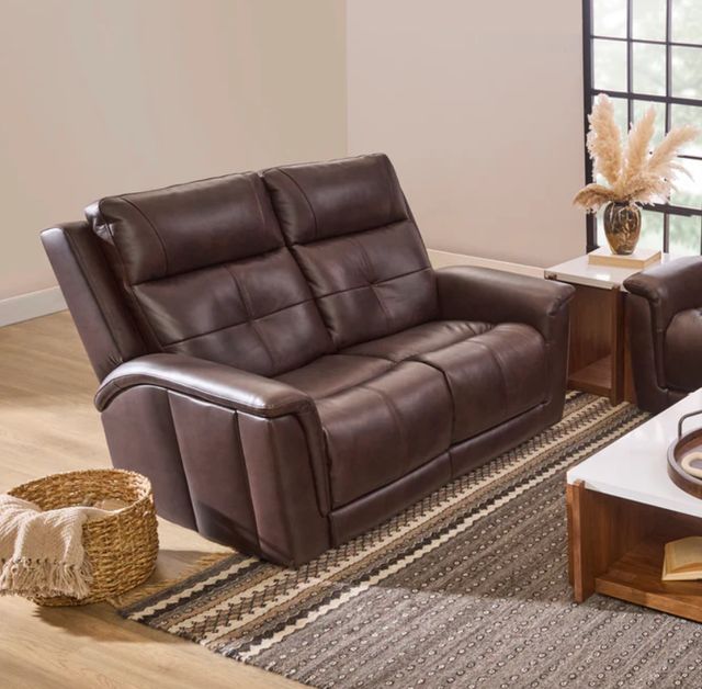 Flexsteel® Ranger Rustic Brown Leather Power Reclining Loveseat -2