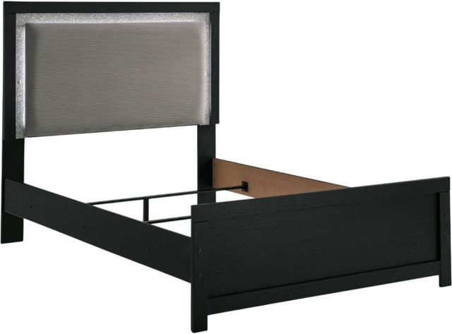 Signature Design by Ashley® Maeling Black Full Upholstered Panel Bed-4