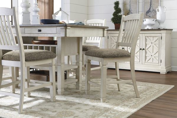 Signature Design by Ashley Dining Table with Antique White Base
