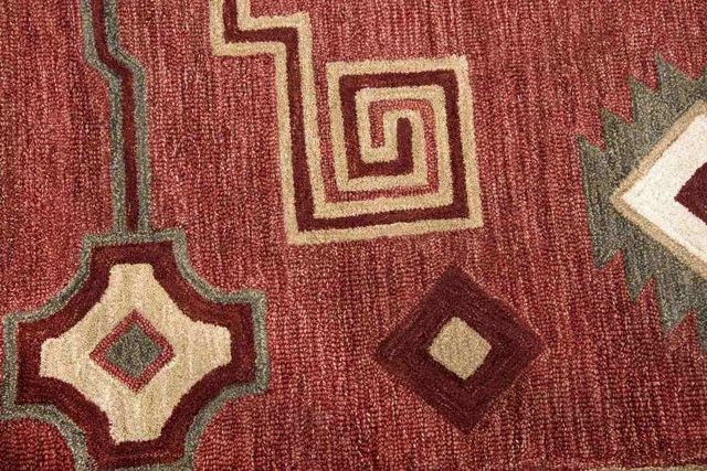 Rizzy Home Mesa Red 5'x8' Rectangular Rug-1