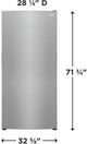 Frigidaire 33" 20.0 Cu. Ft. Stainless Steel Garage Ready Upright Freezer-2