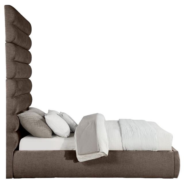 Meridian Furniture Adam Brown 89" Queen Upholstered Panel Bed-2