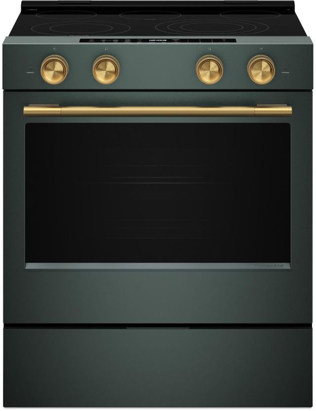 KitchenAid® Brass Slide-In Convection Range Handle and Knob Kit-3