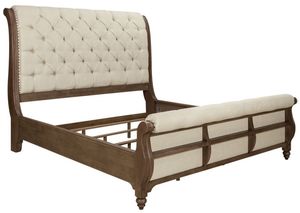 Liberty Furniture Americana Farmhouse Beige/Dusty Taupe Queen Sleigh Bed
