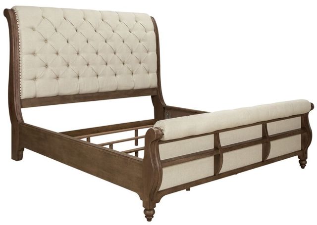 Liberty Furniture Americana Farmhouse Beige/Dusty Taupe Queen Sleigh Bed-0