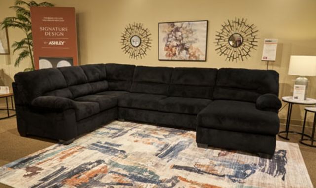 Signature Design by Ashley® SimpleJoy 3-Piece Onyx Right-Arm Facing Sectional and Chaise-1