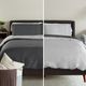 Cariloha Luxurious Sateen Harbor Gray/Onyx King Duvet Cover-1