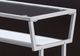 Monarch Specialties Inc. Glass Top Accent Table with White Base-1