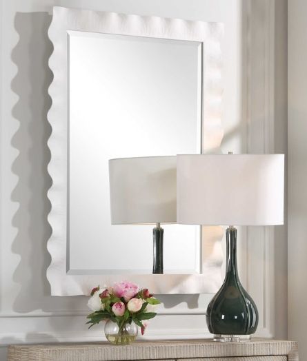 Uttermost® Haya White Mirror-1