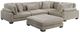 Homelegance® Traverse 5-Piece Taupe Modular Sectional with Ottoman-0