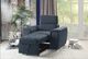 Homelegance® Ferriday Blue Chair with Adjustable Headrest and Pull-Out Ottoman-1