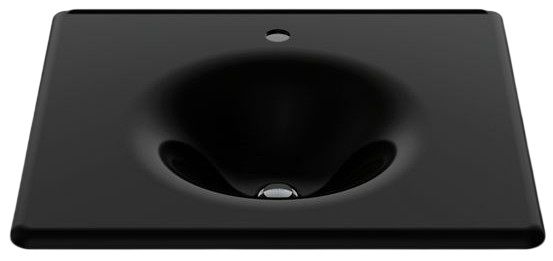 Kohler Iron/Impressions® Black 25" Enameled Cast Iron Vanity Top with Integrated Round Sink-3