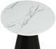Furniture of America® Sindal White Round End Table with Black Base-1