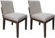 International Furniture Direct Natural Parota Chocolate Brown/Gray Upholstered Dining Side Chair-0