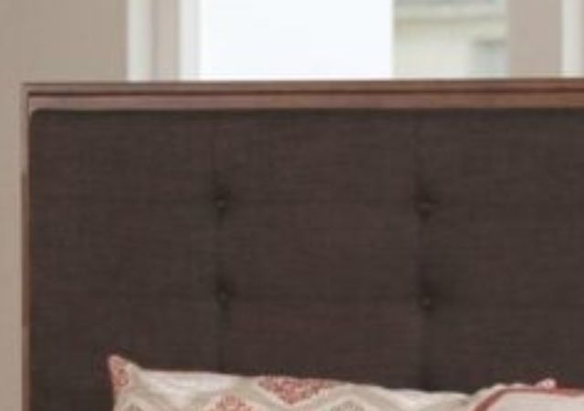New Classic® Home Furnishings Cagney Chestnut Brown Queen Upholstered Panel Storage Bed-2