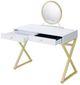 ACME Furniture Coleen Gold/White Vanity Desk-2