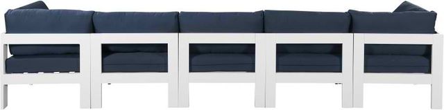 Meridian Furniture Nizuc 5-Piece Navy Outdoor Patio Modular Sofa-3