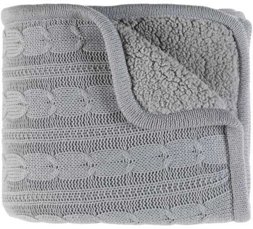 Surya Tucker Medium Gray 50"x60" Throw Blanket-0