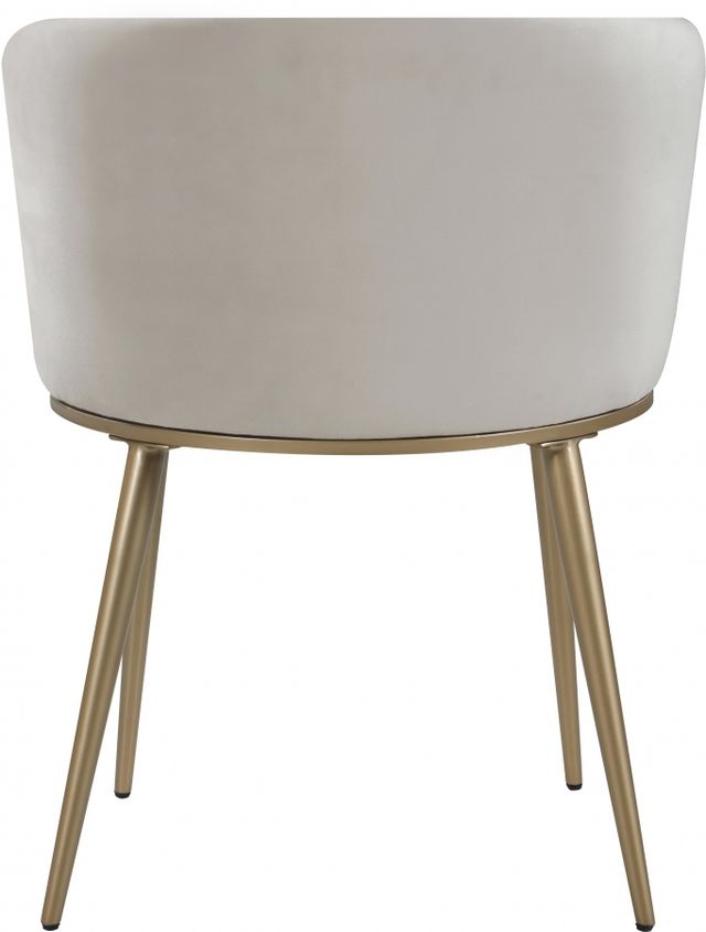 Meridian Furniture Skylar Cream/Gold Velvet Dining Chair-3