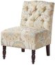 Olliix by Madison Park Cream Multi Lola Tufted Armless Chair-0