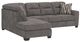 Benchcraft® Olten 2-Piece Graphite Left-Arm Facing Sectional and Chaise-0