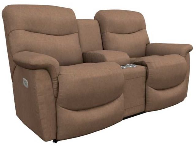 La-Z-Boy® James Tawny Power Reclining Loveseat with Console, Headrest, and Lumbar-0