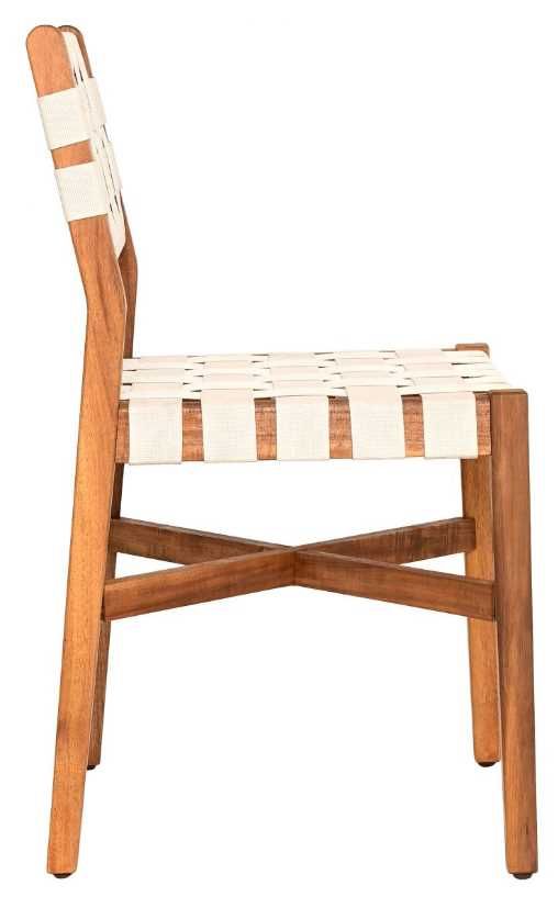 Zuo® Modern Tripicana Beige/Natural Wood Outdoor Dining Chair-2