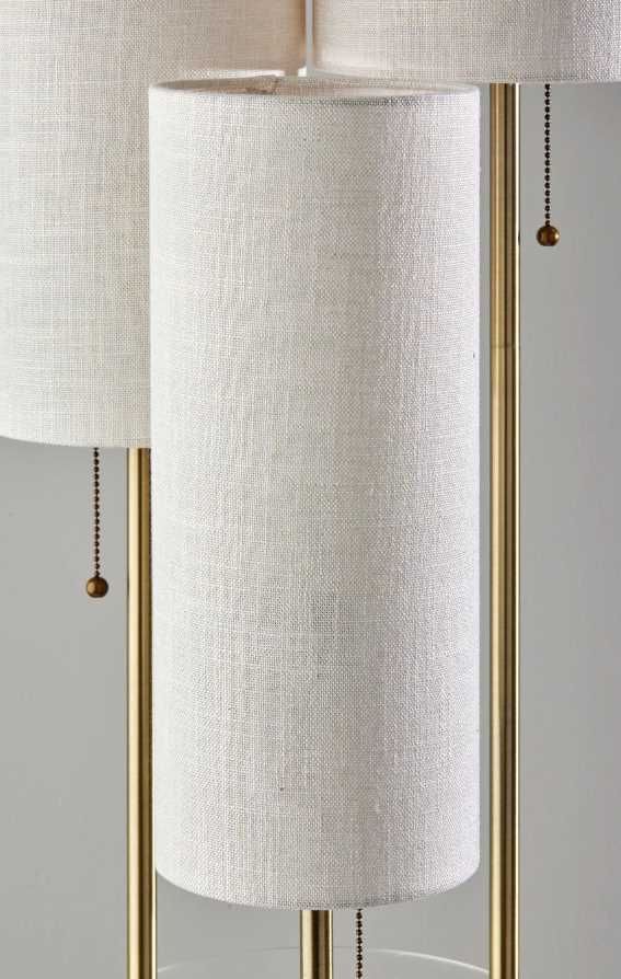 Adesso® Trio Antique Brass Shelf Floor Lamp-1