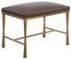 Uttermost® Reform Antiqued Gold/Cocoa Small Bench-0