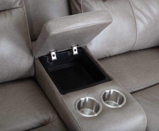 Franklin™ Culver Rogue Sterling Power Reclining Loveseat with Power Headrest-2