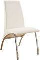 Furniture of America® Wailoa 2-Piece Chrome/White Side Chair Set-0