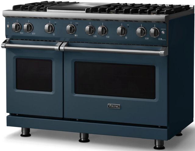 Viking® 5 Series 48" Squall Pro Style Gas (LP) Range with Polished Chrome Trim-2