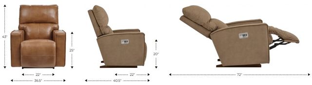 La-Z-Boy® Jasper Eclipse Power Rocking Recliner with Headrest-2